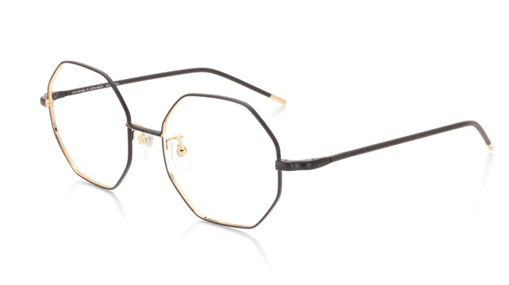 極細金屬邊框輕量眼鏡(指定款式8折起💐 原價$2980)(黑色X金-99-black gold)