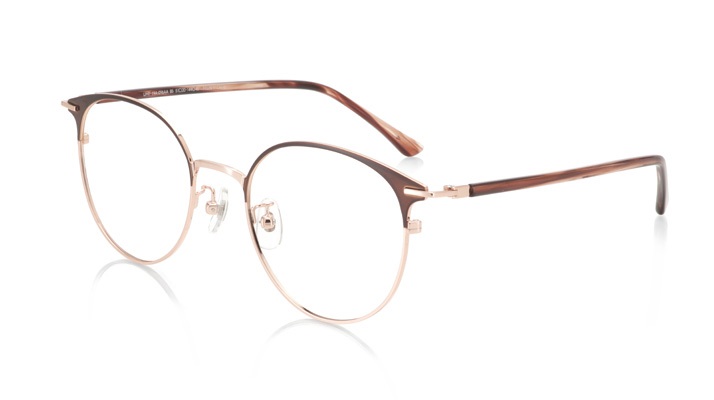 商務眉型金屬鏡框(棕色-85-brown)