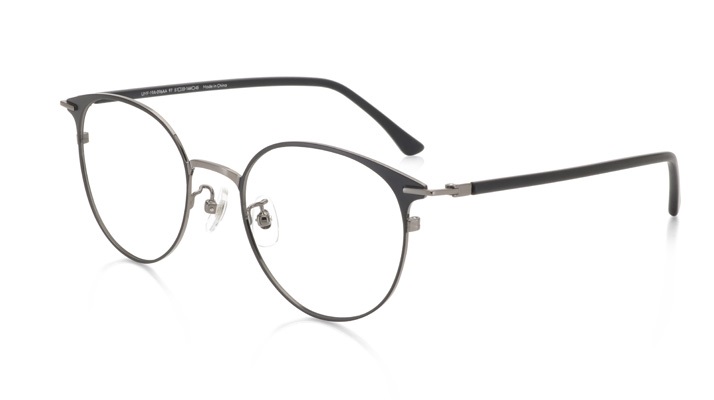 商務眉型金屬鏡框(黑色-97-black)