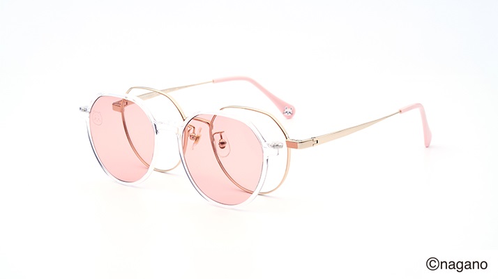 JINS 吉伊卡哇系列眼鏡 吉伊卡哇與小桃鼠 Switch系列(金色-95-gold)